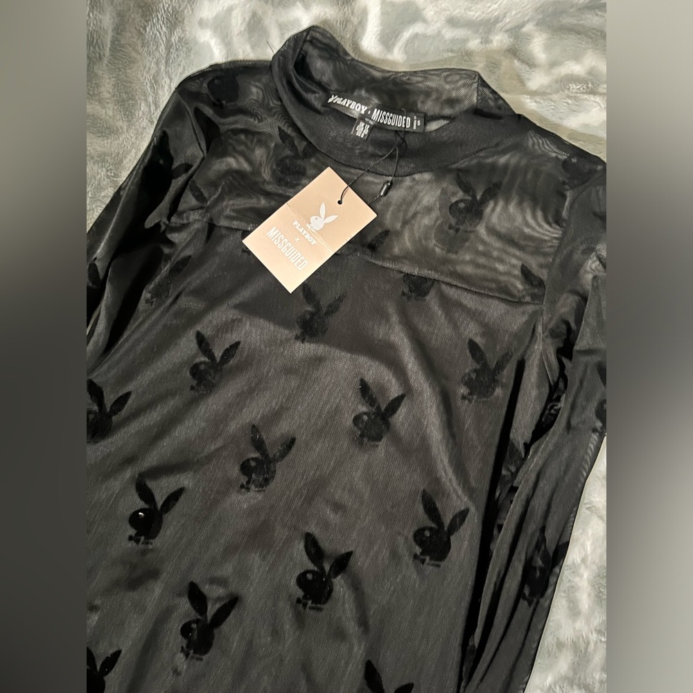Playboy mesh dress by MissGuided